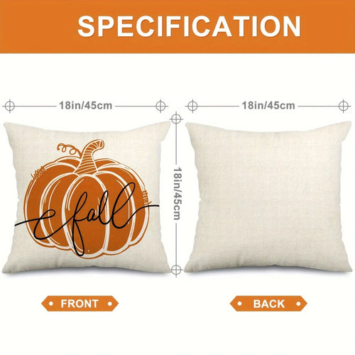 Vintage Fall Pumpkin Pillow Cover